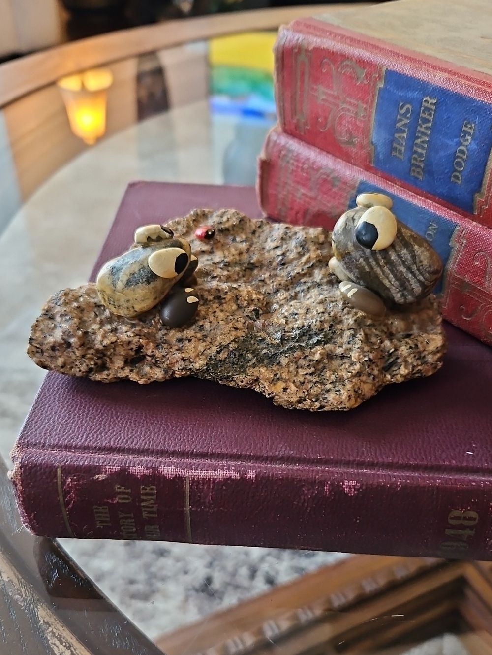 Vintage 1970s Pebble Art Rock Sculpture/Paperweight